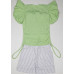 Olive Green Silk Kids Dress (KR1252)